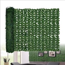 Artificial Ivy Privacy Fence Screen 48" x 204" – 68 Sq Ft Faux Green Hedge Wall