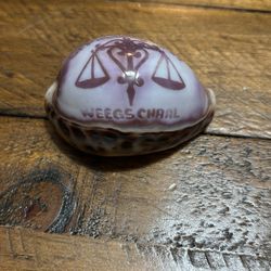 Tiger Cowrie carved shell, souvenir collectible 