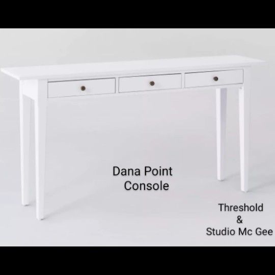 Brand New Dana Point Console Table White 3 Drawers Threshold Designed Studio Mc Gee