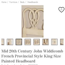 Mid Century John Widdicomb French provincial king size headboard