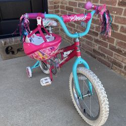 Girls Bike With Helmet