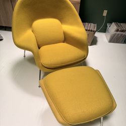 Rove Concepts Egg Chair + Ottoman – Mustard Yellow