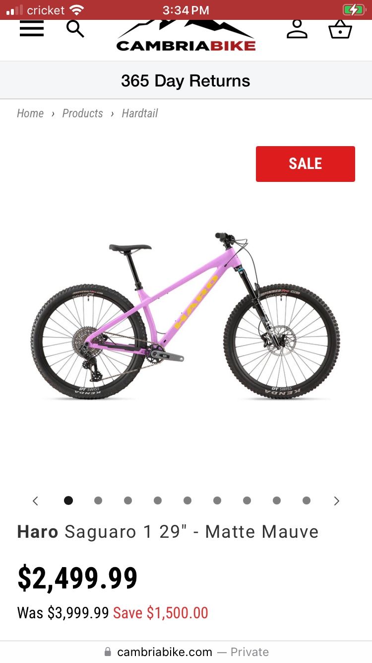 Haro Mountain Bike Saguaro 1 Alloy Frame Gx Transmission