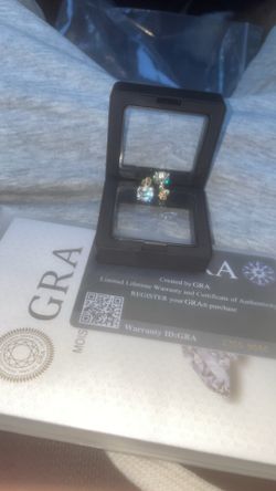 Moissanite - Gold Plated Earrings (8MM) (SEND OFFERS)