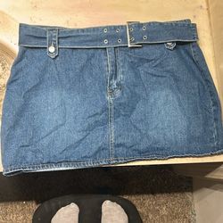 Denim Mini Skirt Size 2XL