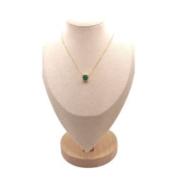 Gold Tone Emerald Necklace