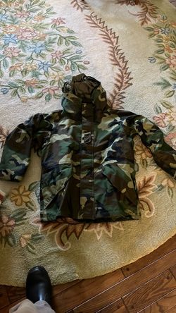 Woodland Camo Hooded Military Jacket