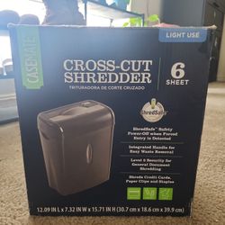 Cross cut shredder