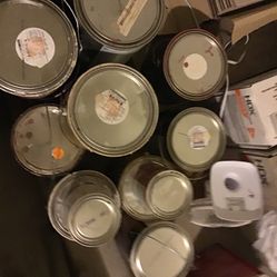 14 Cans Of Paint . 