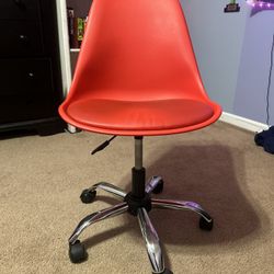 Red Armless Office Chair