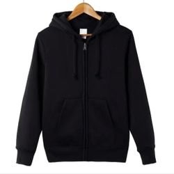 New Unisex Black Lightweight Hoodie XS TO 3XL