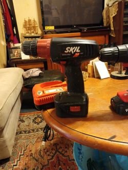 MISC DRILLS WITH CHARGERS AND BITS 