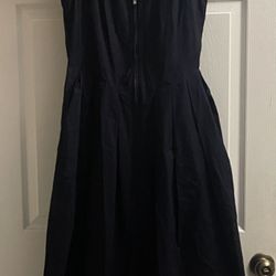 Brand New Dark Navy Sleeveless V Neck Dress Size S Juniors 