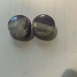 18 mm Amethyst Double Flare Stone Plugs