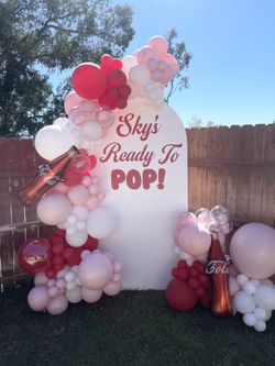 Balloons and Backdrop 