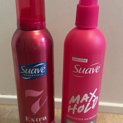 Suave Styling Products including Unscented Hairspray and extra hold Mousse 