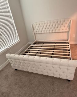 Brand New California King Velvet Platform Bed Frame