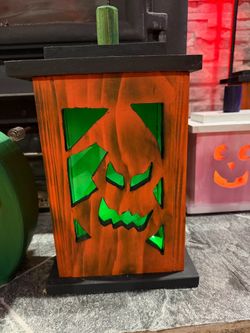 Handmade Wooden Halloween Character Lanterns