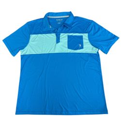 Reel Legends Polo Shirt Adult Medium Blue Reel Tec Performance Casual Mens