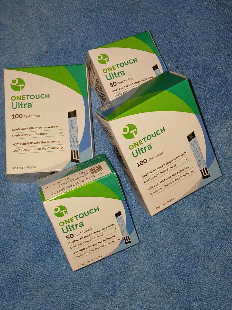 ONE TOUCH ULTRA, TEST Strips 2 Box 💯  And 2 Box 50 Count 