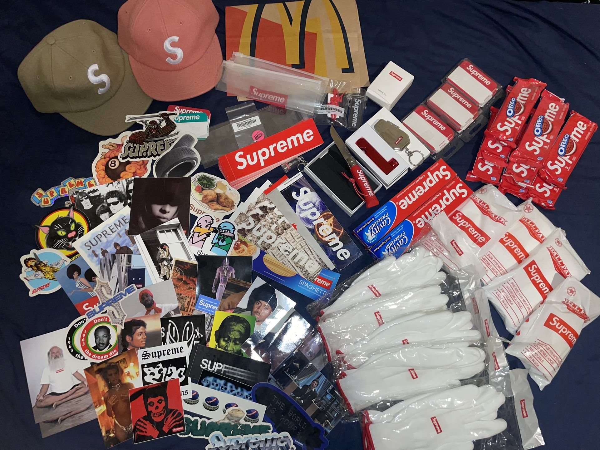 Supreme Accessories, Hats and Stickers Lot