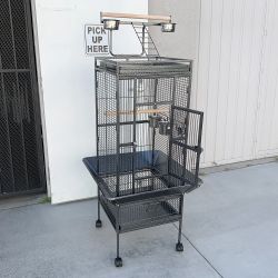 New in Box $130 Large 61” Tall Bird Cage with Rolling Stand Playtop for Parakeets Parrots Conures Cockatiel