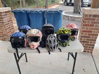 Mixed Lot of 7 Helmets