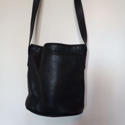 COACH BAG BLACK LEATHER,  MEDIUM 