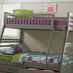 Ashton Grey Twin-over-full Bunk Bed