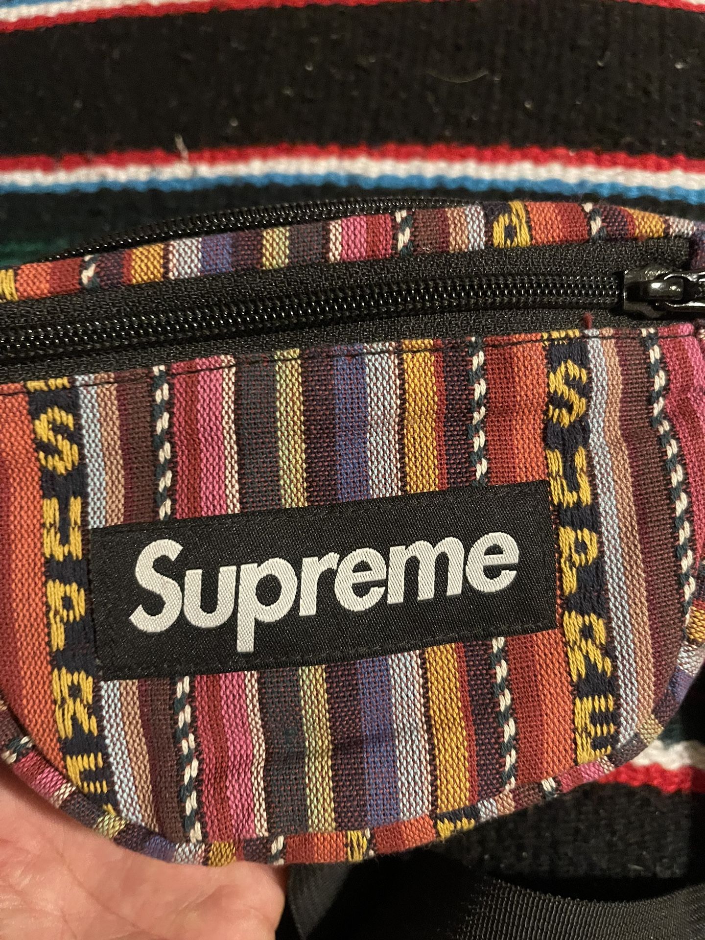 Supreme FW20 Woven Stripe Waist Bag And Coin Pouch Jewelry Accessories