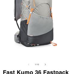 NEW Gossamer Gear Fast Kumo 36 Fastpack Ultralight UL Backpack, Gray / Orange, M/L