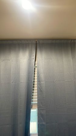 Blue curtains