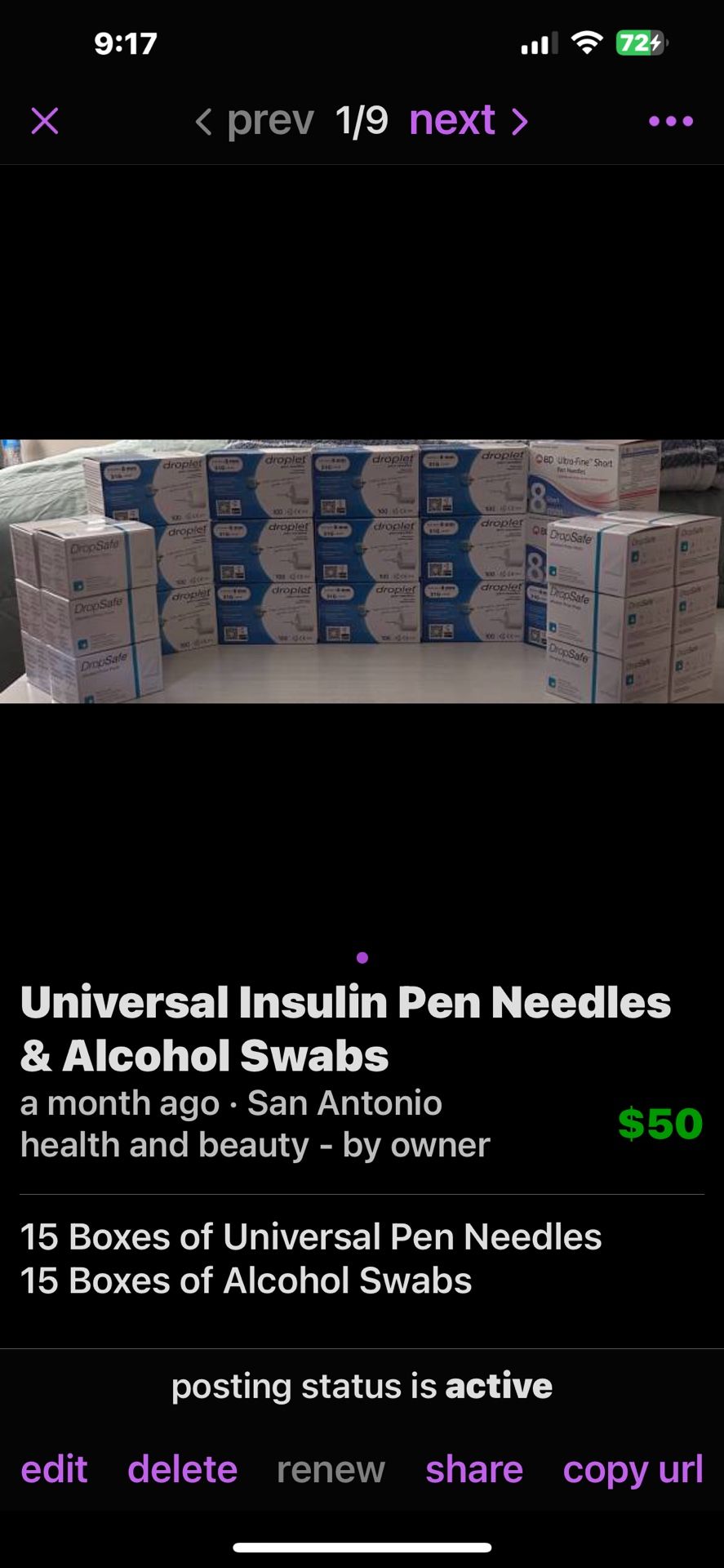 Universal Insulin Pen Needles & Alcohol Swabs