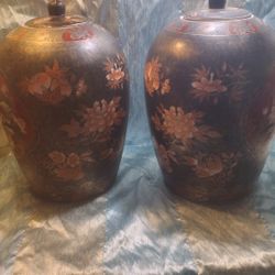 2 Large Ginger Jars 