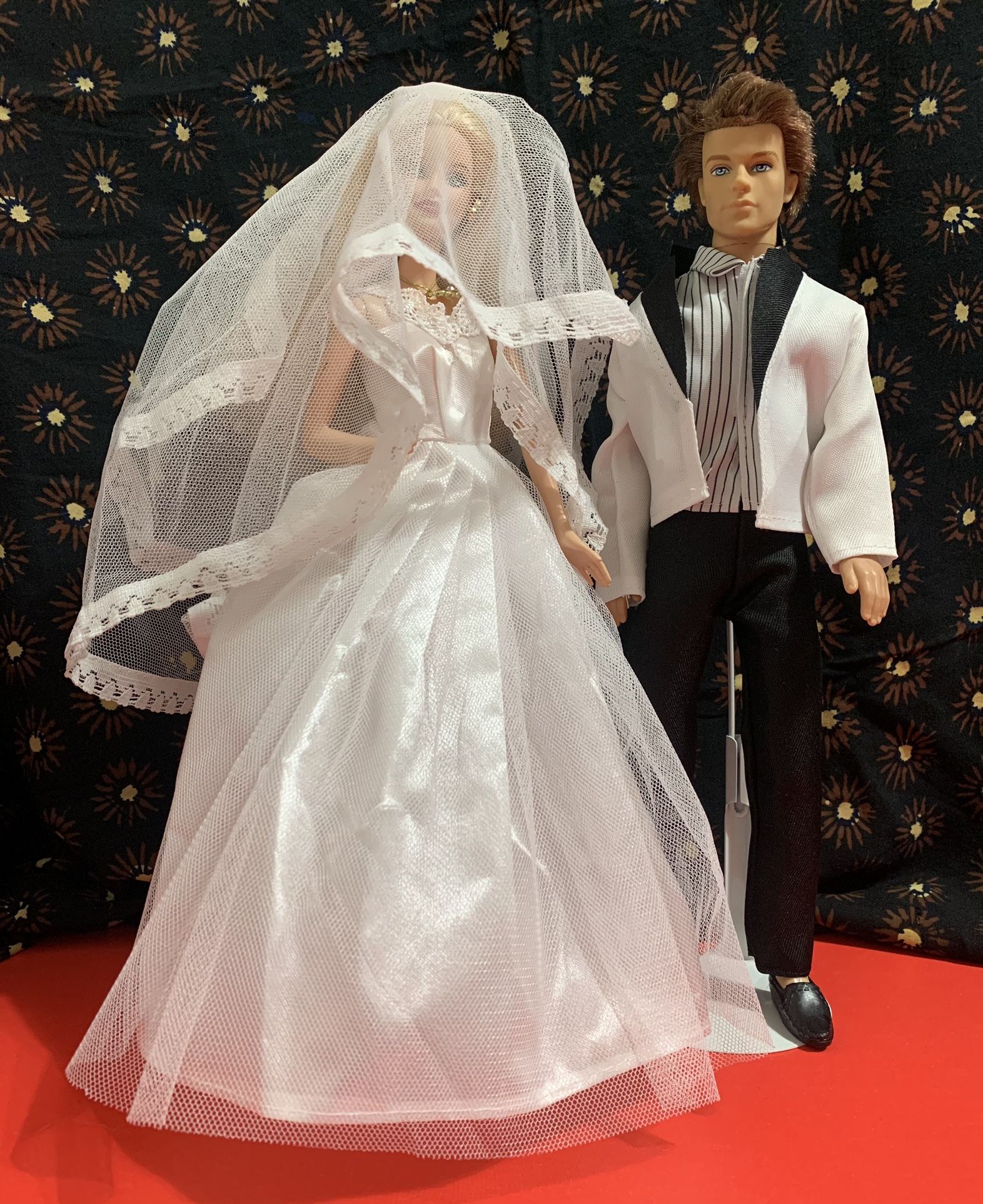 Barbie Bride Doll and vintage Barbie Groom Ken Doll (1968)