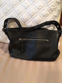 Black couch small purse