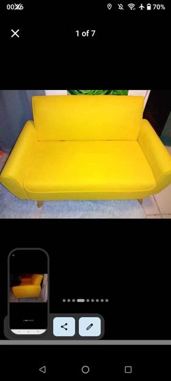 Mini Yellow Loveseat