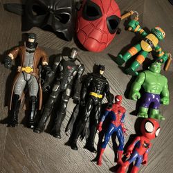 Superhero masks & action figure