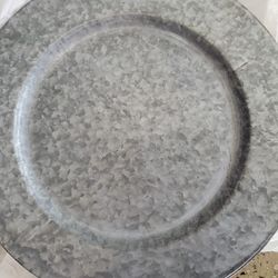 Galvanized Metal  Charger Plates