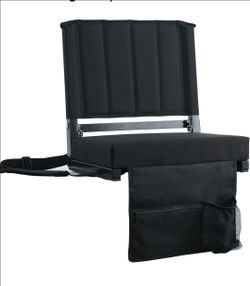 Stadium Seats with Back Support Bleacher Chairs with Back and Cushion Thick Padded Bleacher Seats Includes Shoulder Strap