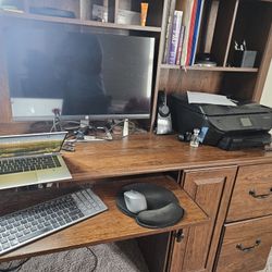 Home Office Table With Hutch