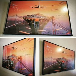 SURREAL AIRCRAFT CARRIER PRINT BY MEL NI