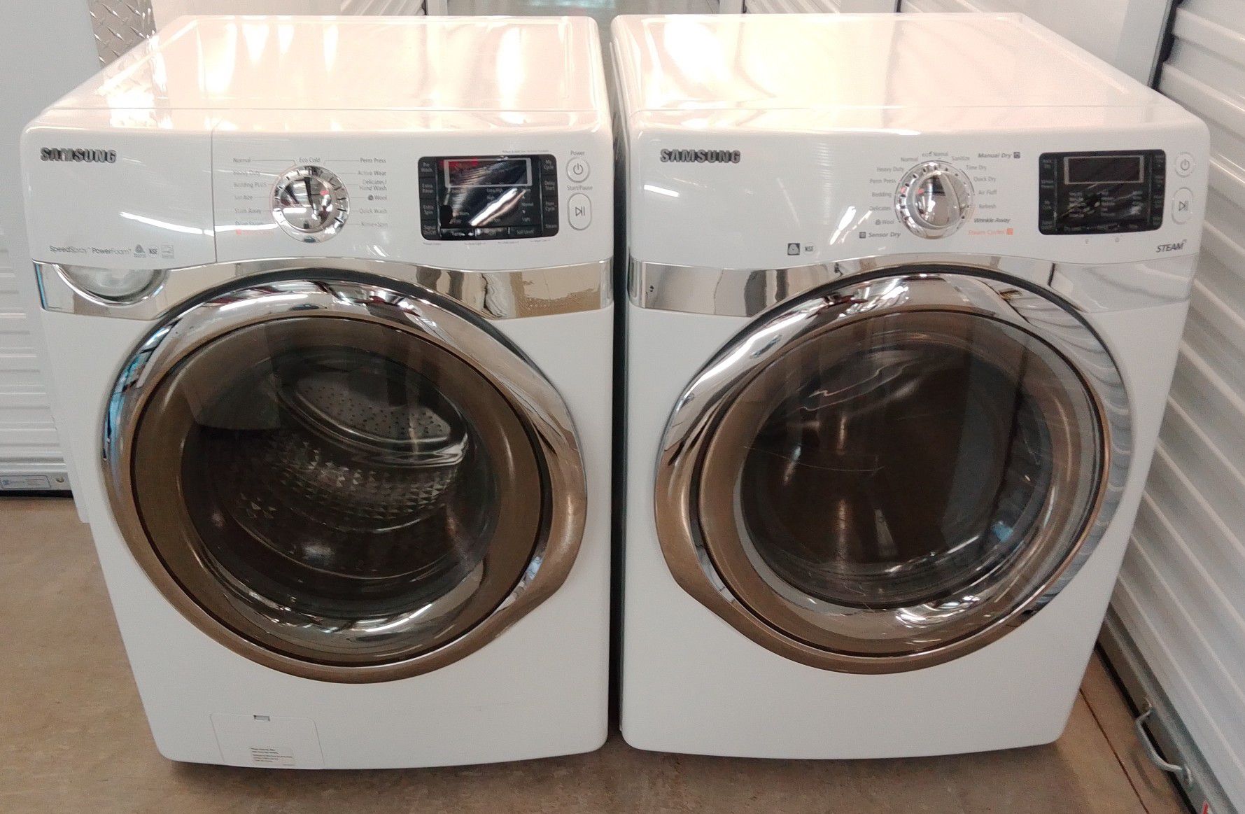 SAMSUNG VRT STEAM FRONT LOADERS WASHER AND DRYER ON SALE WITH WARRANTY AND DELIVERY AVAILABLE