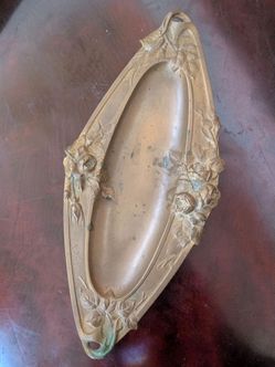A. Dahl signed bronze tray