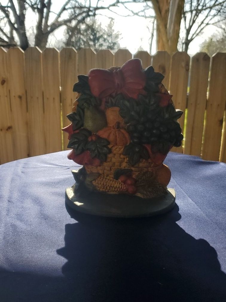 METAL HARVEST "THANKFUL" DOOR STOP OR BOOK END