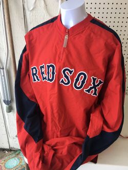 Majestic Red Sox Windbreaker 3/4 zip jacket