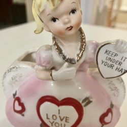 Vintage Ruben  “Keep it Under Your Hat”  Valentine Planter 1950's. No Chips Or Cracks 