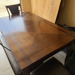 Dining Table With Bench and 2 Chairs