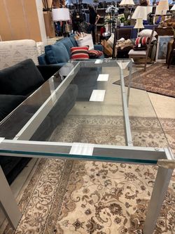 Glass Top dining  Table with Chrome Frame