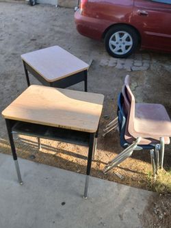 School desk and chairs  20 each